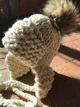 Load image into Gallery viewer, Heavy Cream Bomber Beanie
