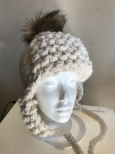 Load image into Gallery viewer, Heavy Cream Bomber Beanie