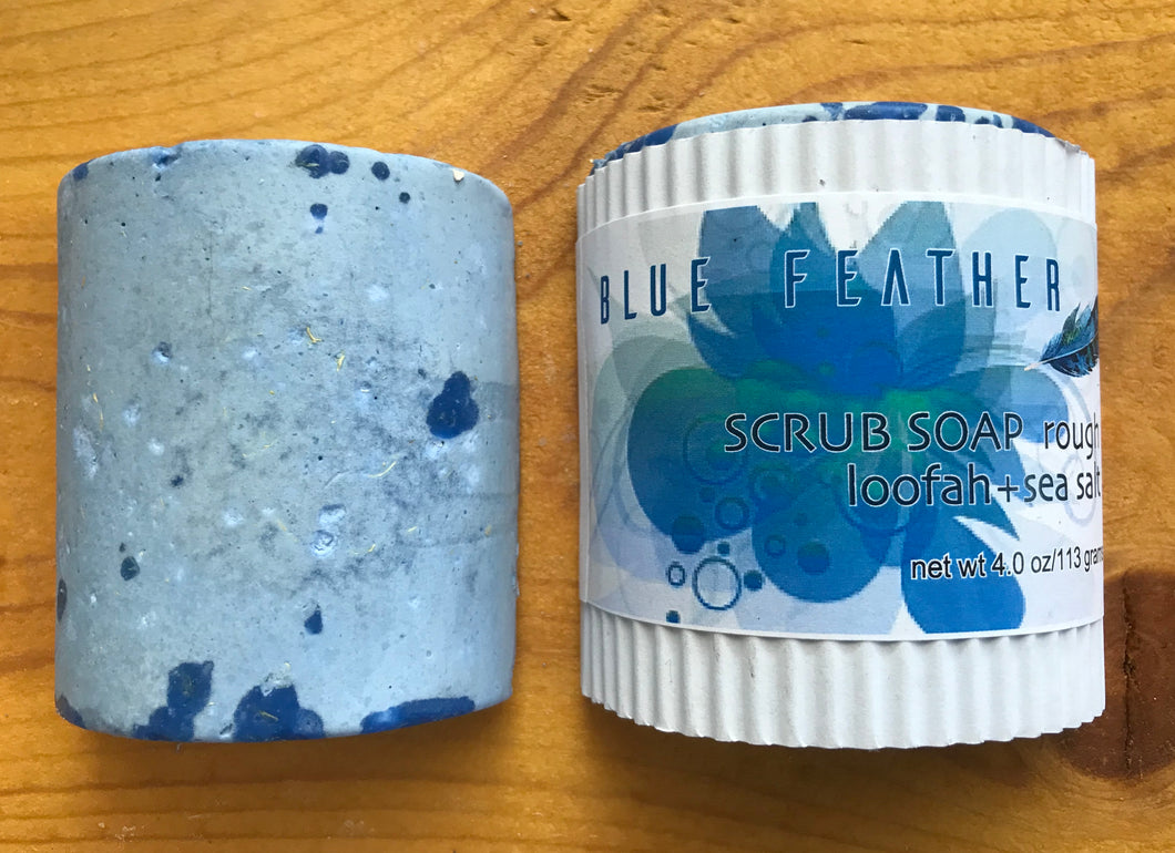 A really scrubby soap with loofah and dead sea salt.