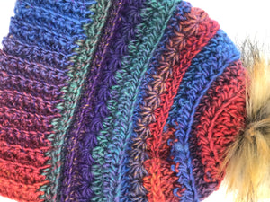 Pre-Teen Sunrise Crochet Wool Beanie