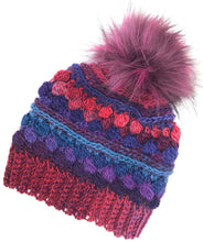 Load image into Gallery viewer, Wobble Bobble Crochet Wool Beanie