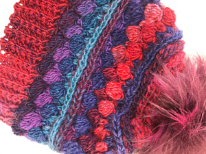 Wobble Bobble Crochet Wool Beanie